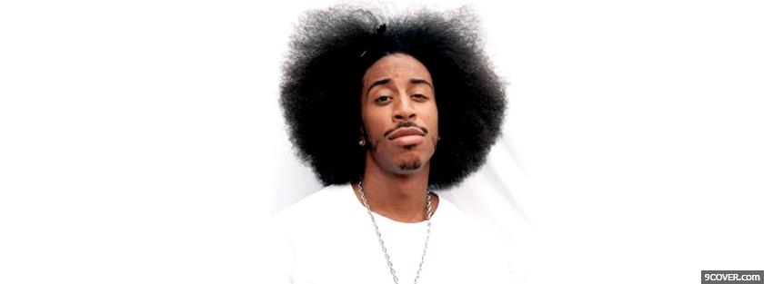 Photo music ludacris with affro Facebook Cover for Free