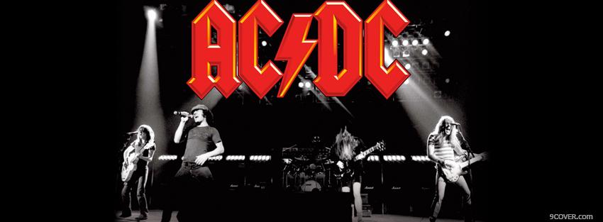 Photo acdc group singing music Facebook Cover for Free