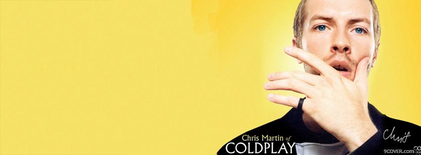 Photo chris martin of cold play Facebook Cover for Free