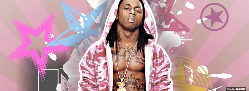 Photo lil wayne with pink camo Facebook Cover for Free