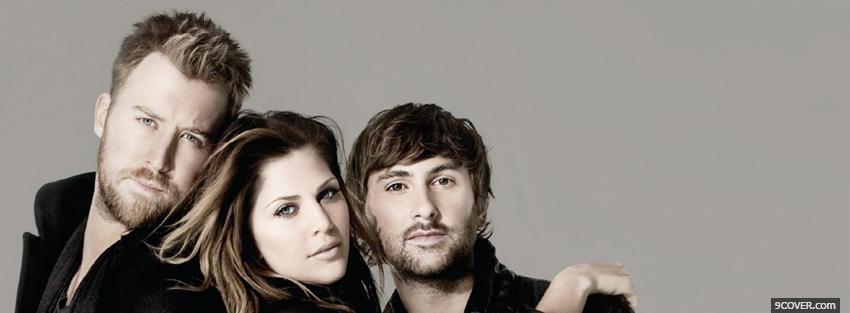 Photo music lady antebellum members Facebook Cover for Free