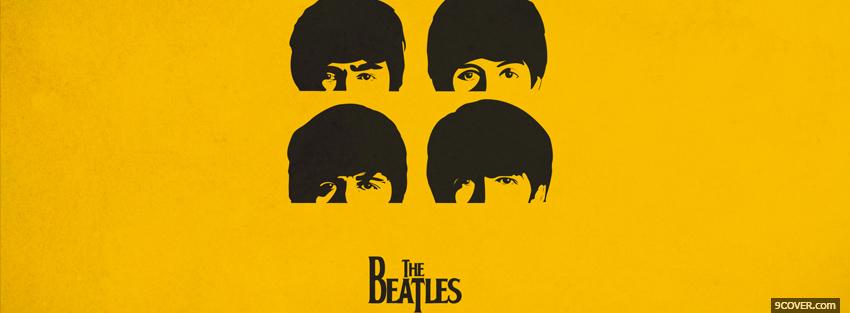 Photo faces of the beatles Facebook Cover for Free
