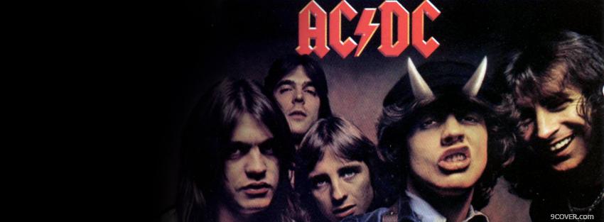 Photo music ac dc Facebook Cover for Free