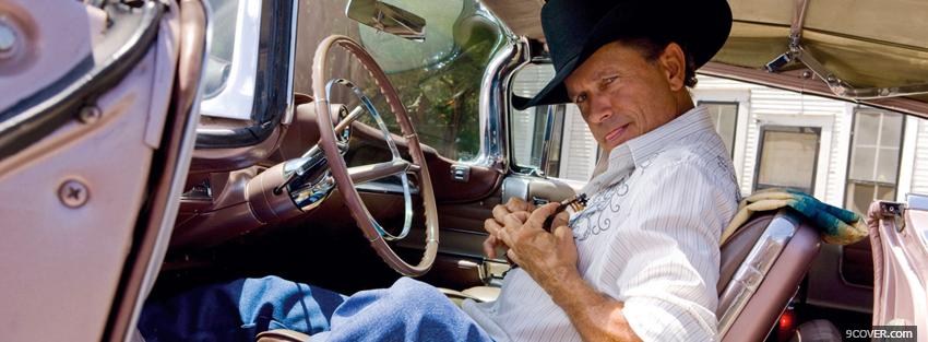 Photo george strait in the car Facebook Cover for Free