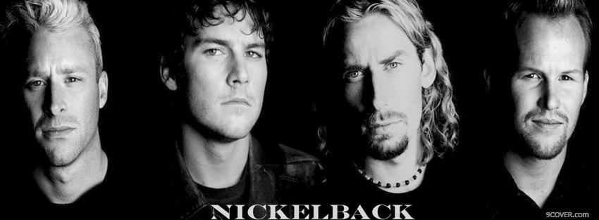 Photo nickelback band black and white Facebook Cover for Free
