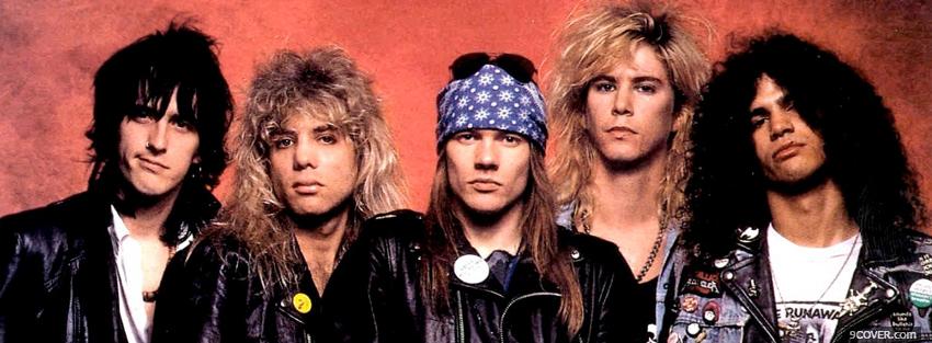 Photo music band guns n roses Facebook Cover for Free