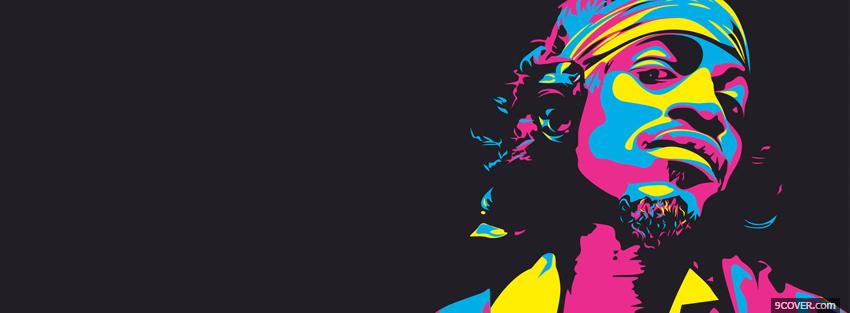 Photo colorful andre 3000 music Facebook Cover for Free