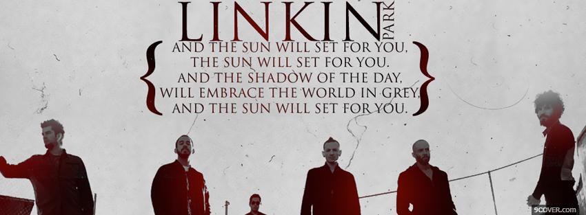 Photo linkin park music quote Facebook Cover for Free