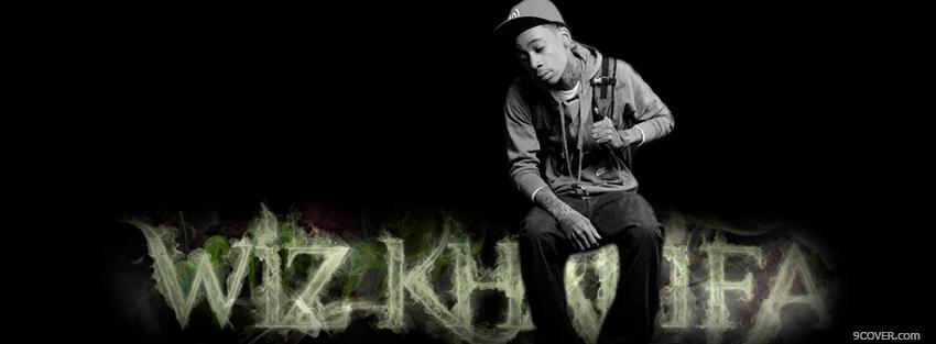 Photo wiz khalifa black and white Facebook Cover for Free