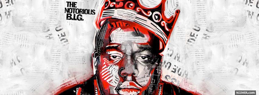 Photo the notorious big red and black Facebook Cover for Free