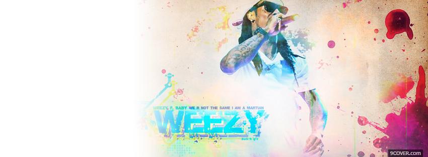 Photo weezy rapping music Facebook Cover for Free