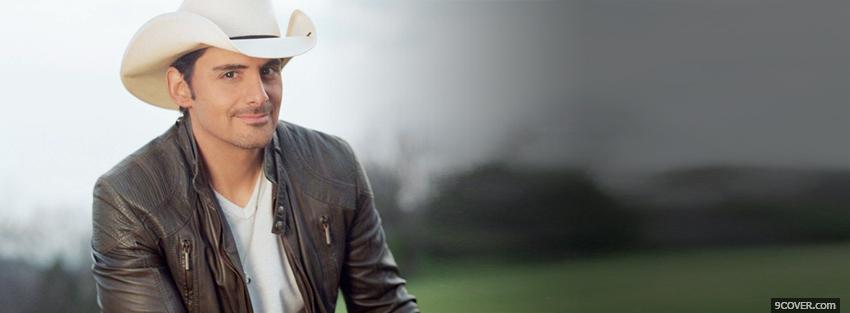 Photo brad paisley with cowboy hat Facebook Cover for Free