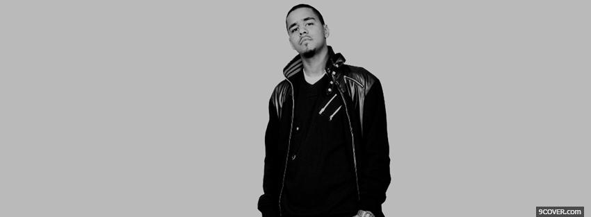 Photo j cole black and white music Facebook Cover for Free