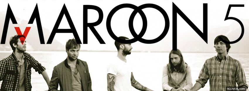 Photo maroon 5 black and white Facebook Cover for Free