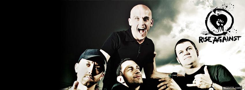 Photo rise against group music Facebook Cover for Free