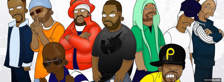 Photo simpsons version of the wu tang Facebook Cover for Free