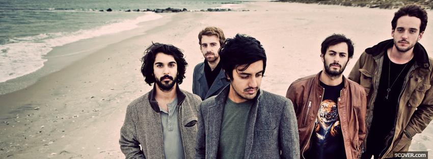 Photo young the giant on the beach Facebook Cover for Free