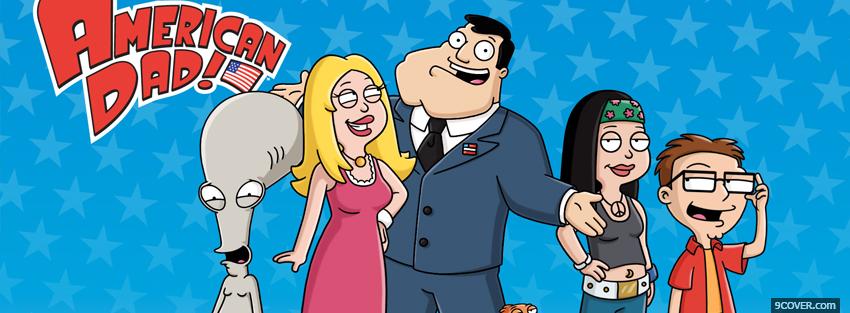 Photo american dad family Facebook Cover for Free