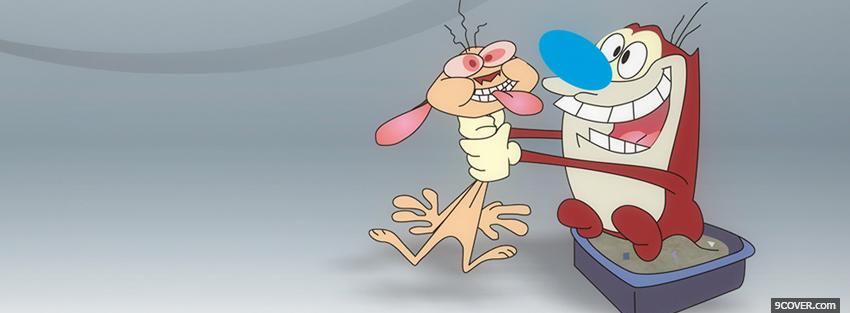 Photo cartoons ren and stimpy Facebook Cover for Free
