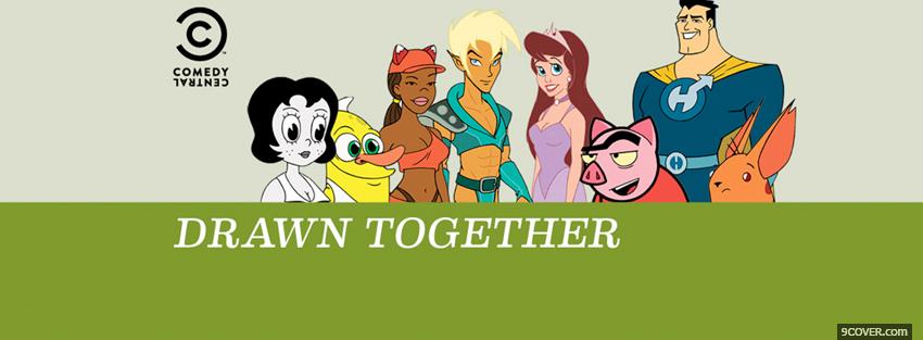 Photo drawn together cartonns Facebook Cover for Free