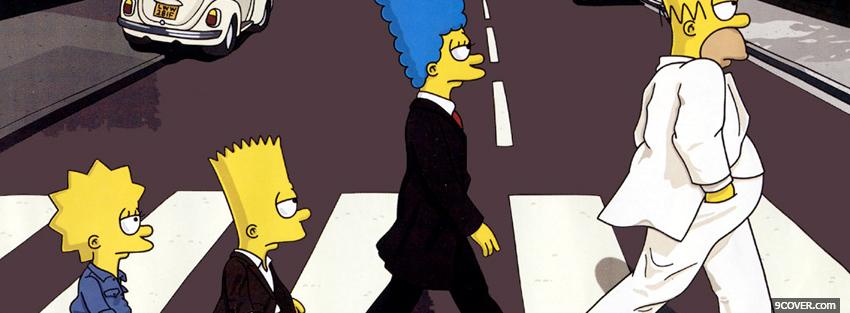 Photo the simpsons in suits Facebook Cover for Free