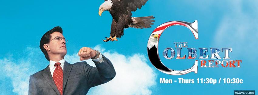 Photo stephen colbert with eagle Facebook Cover for Free