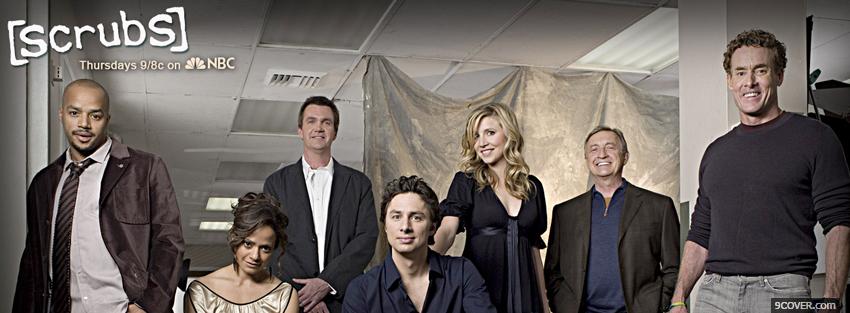 Photo tv shows cast of scrubs Facebook Cover for Free