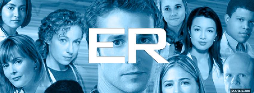 Photo tv shows er in blue Facebook Cover for Free
