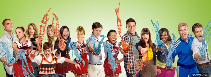 Photo tv shows glee cast Facebook Cover for Free