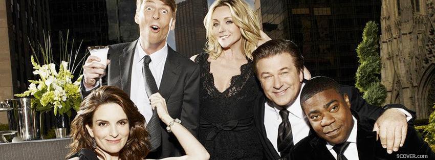 Photo tv shows the whole cast of 30 rock Facebook Cover for Free
