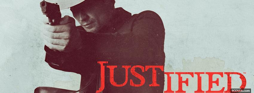 Photo tv shows man shooting in justified Facebook Cover for Free