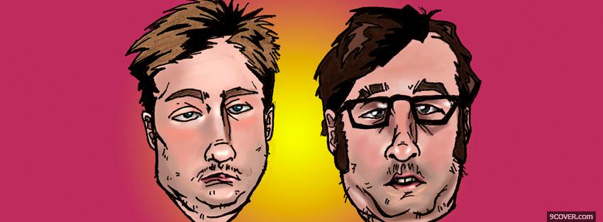 Photo tim and eric faces tv series Facebook Cover for Free