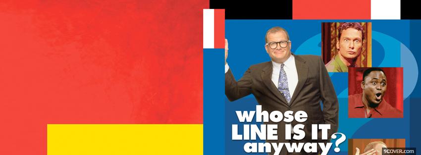 Photo whose line is it anyway Facebook Cover for Free
