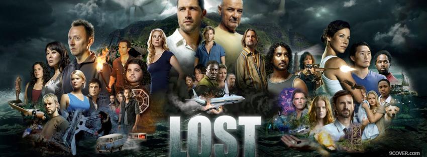 Photo the cast of tv show lost Facebook Cover for Free