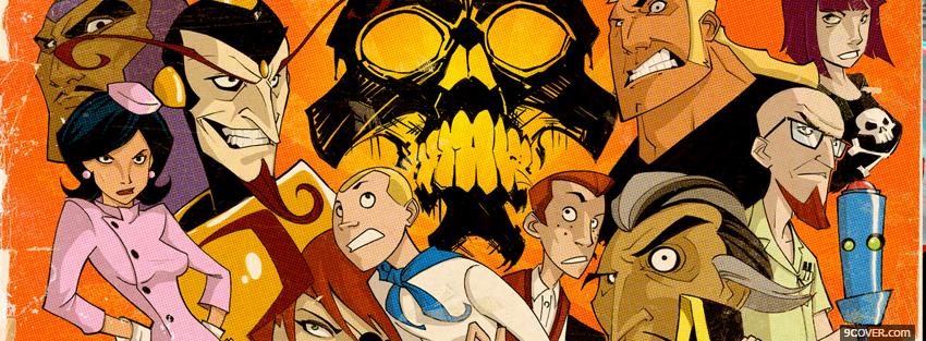 Photo the venture bros and skull Facebook Cover for Free