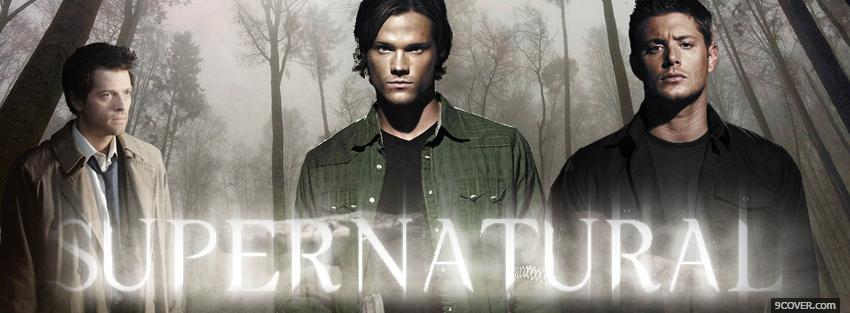 Photo tv shows supernatural in the woods Facebook Cover for Free