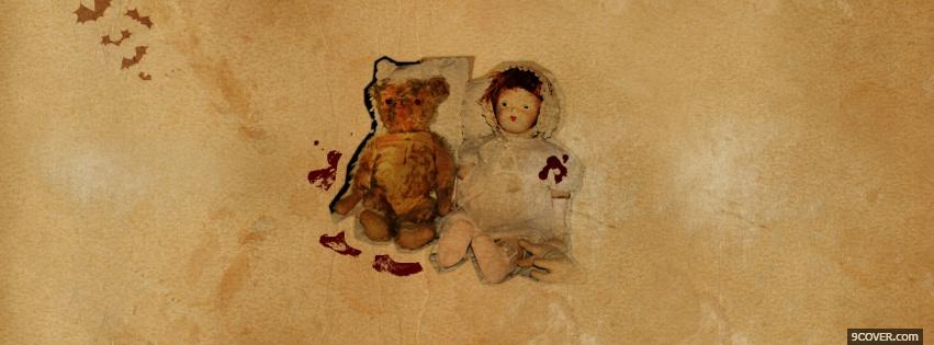 Photo halloween little dolls Facebook Cover for Free