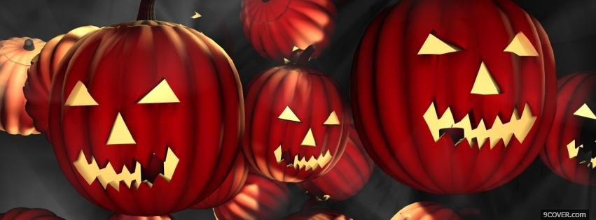 Photo plenty horrifying pumpkins Facebook Cover for Free
