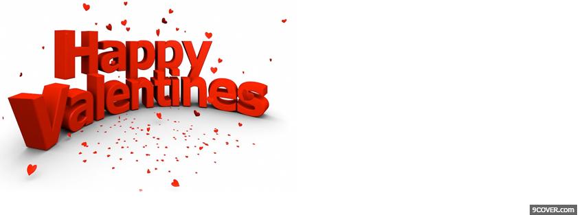 Photo big happy valentines day sign Facebook Cover for Free