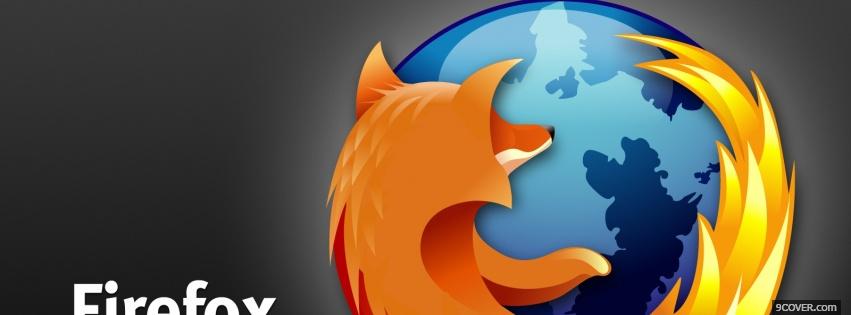 Photo grey black firefox Facebook Cover for Free