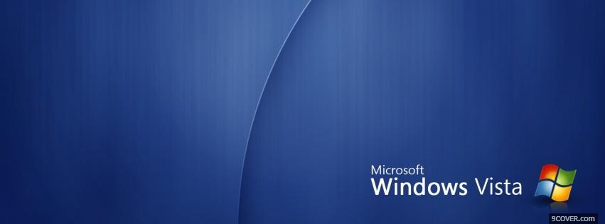 Photo microsoft windows vista blue Facebook Cover for Free