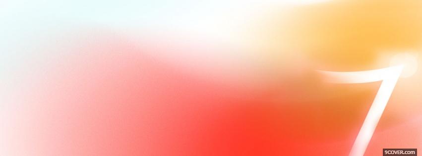 Photo orange red windows 7 Facebook Cover for Free