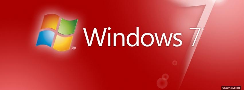 Photo red windows 7 computers Facebook Cover for Free