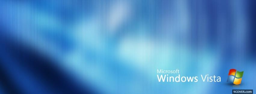 Photo abstract blue windows vista Facebook Cover for Free