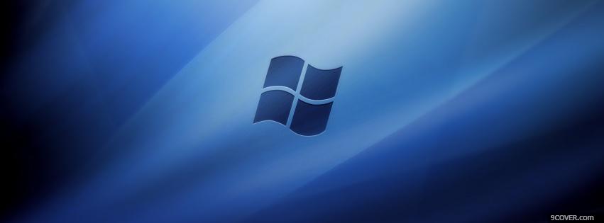 Photo dark blue windows logo Facebook Cover for Free