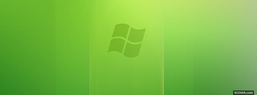 Photo lime green windows vista Facebook Cover for Free