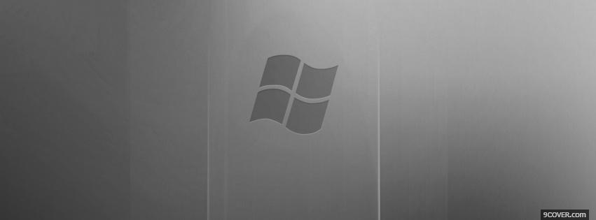 Photo gradient grey windows vista Facebook Cover for Free