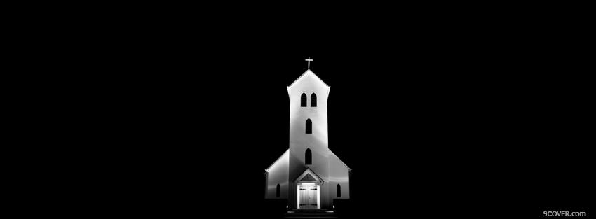 Photo church black and white Facebook Cover for Free