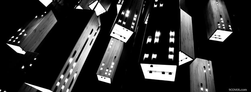 Photo different black and white lamps Facebook Cover for Free