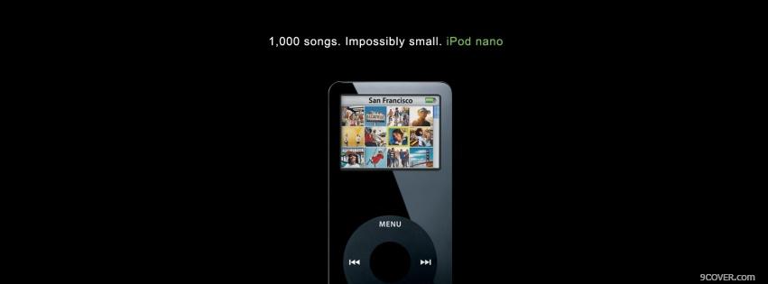 Photo technology ipod nano in black Facebook Cover for Free